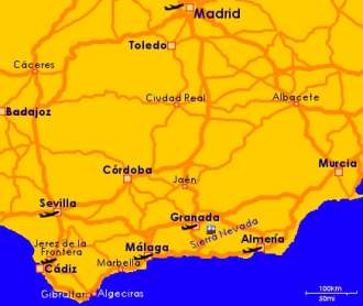 Map Andalucia